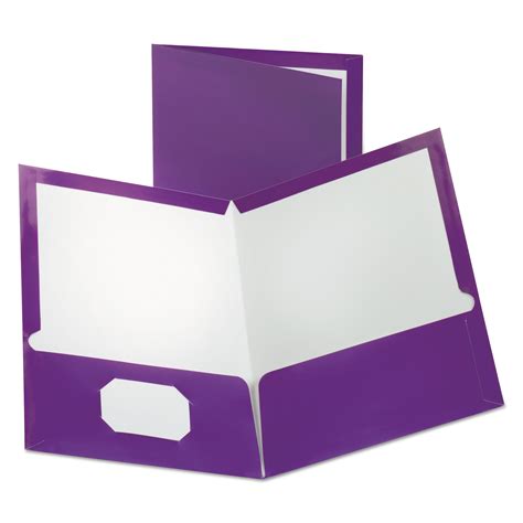 Oxford Two Pocket Laminated Folder 100 Sheet Capacity 11 X 85
