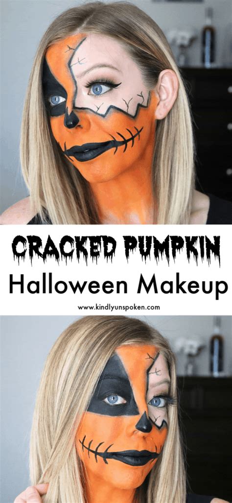Easy Cracked Pumpkin Makeup Halloween Tutorial Kindly Unspoken