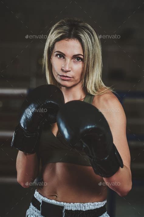 Portrait Of Experienced Female Boxer By Fxquadro Portrait Of