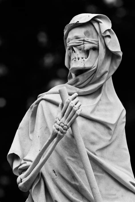 Blind Smile Reaper Statue Statue Cemetery Art