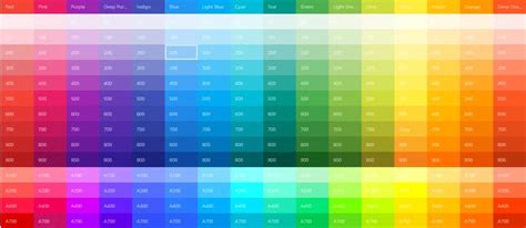 Color Chart Hex Colors Picker