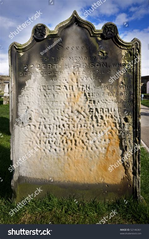 Very Eroded Gravestone At St Marys Church Whitby Setting Of Early