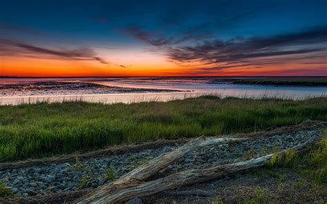 Wallpaper Landscape Sunset Sea Bay Nature Shore Reflection
