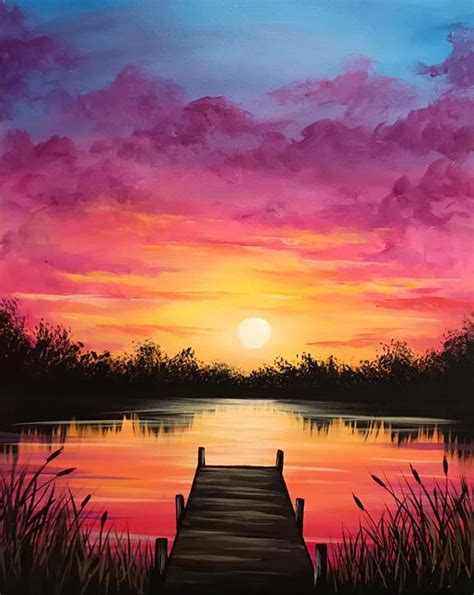 Dock At Sunset A Paint And Sip Event With Lisa Stir Up The Paint