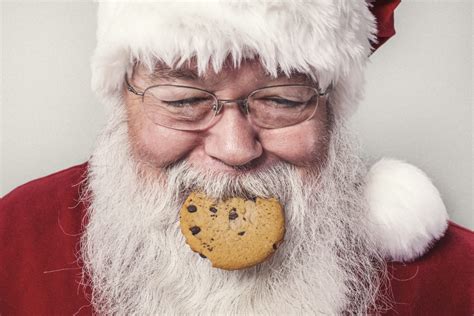 Santa Clause Eating Cookie Free Stock Photo And Image Gratisography
