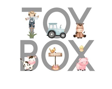 Toy Box Stickers Toys Sticker Farm Animal Stickers Farm Etsy