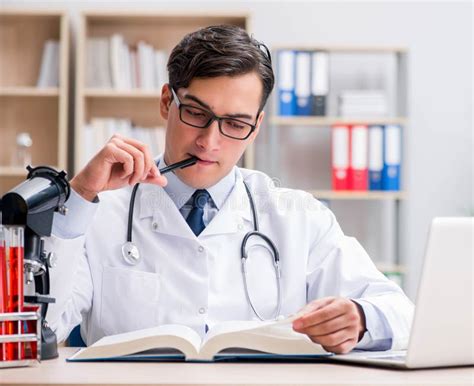 Young Doctor Studying Medical Education Stock Photo Image Of