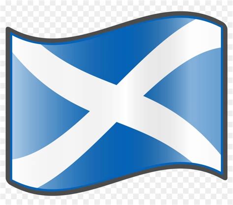 The Flag Of Scotland Is Waving In The Wind Transparent Background Png