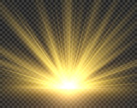 Premium Vector Sunlight Isolated Golden Sun Rays Radiance Yellow