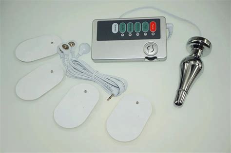 New Electric Shock Set Anal Plug Butt Insert Stopper Nipple Medical Themed Electro Stimulation