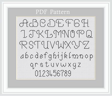Cross Stitch Font Small Alphabet Cross Stitch Pattern Tiny Etsy