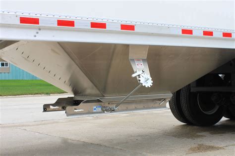 grain hopper trailer jet tandem aluminum front d view high clearance door crank jet co trailers