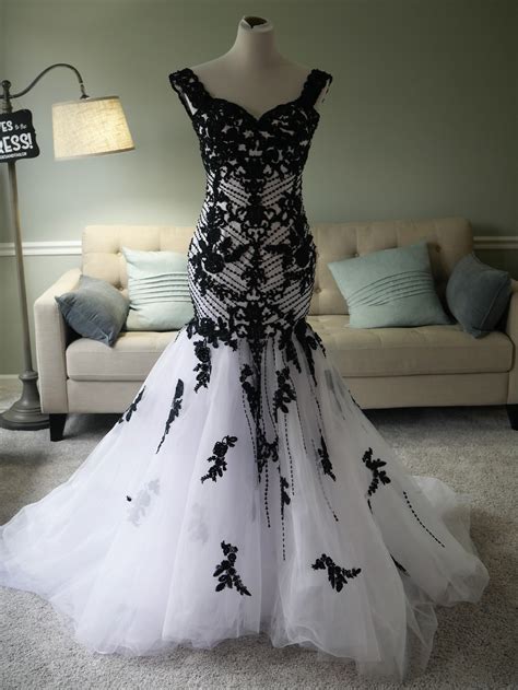Short black and white wedding dress. Black And White Wedding Dress by Brides & Tailor | Brides ...