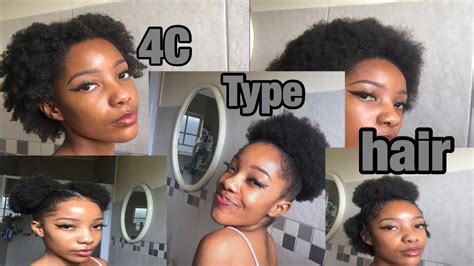 How To Style Your 4c Type Hair South African Youtuber Youtube