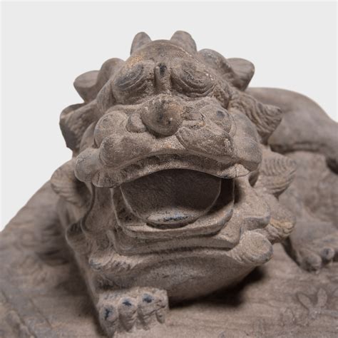 Pair Of Reclining Stone Fu Dogs Browse Or Buy At Pagoda Red
