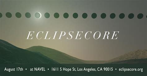 Ux designer on the @europaclipper mission. Things To Do In Los Angeles: ECLIPSECORE Tonight August 17