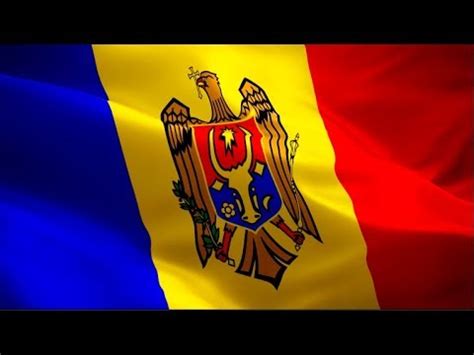 Moldova at russian centre of vexillology and heraldry. Moldovan flag waving in wind video footage Full HD ...