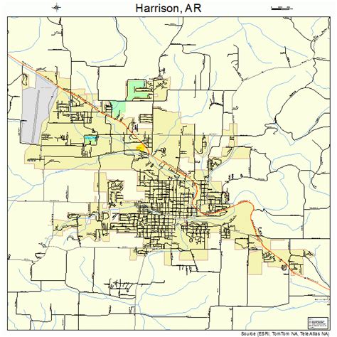 Harrison Arkansas Street Map 0530460