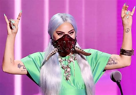 Vmas 2020 Lady Gaga Face Masks Fishbowl Horns More Pics