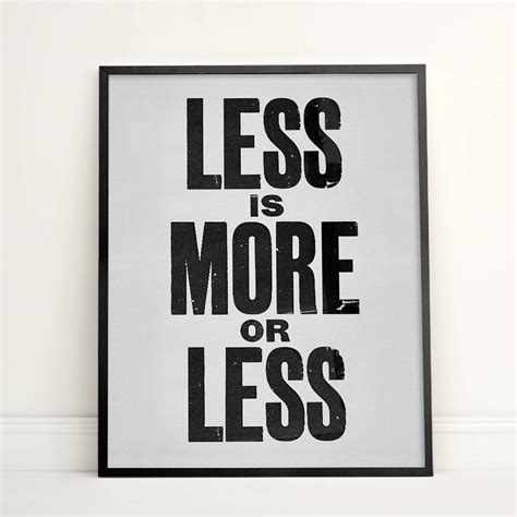 More Or Less Typogography Print By Sketch More Studio ...
