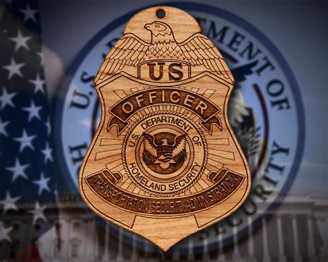 Wooden Homeland Security Badge Or Shoulder Patch Ornament Etsy