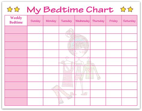 Printable Bedtime Chart