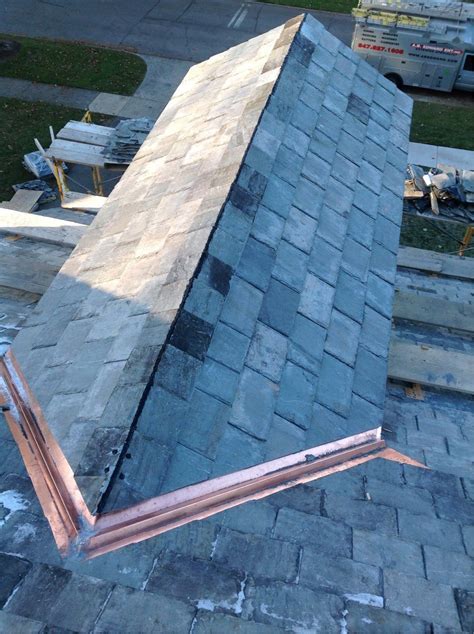 (In Progress) Natural Slate Roof Installation - Kenilworth, IL #Roofing ...