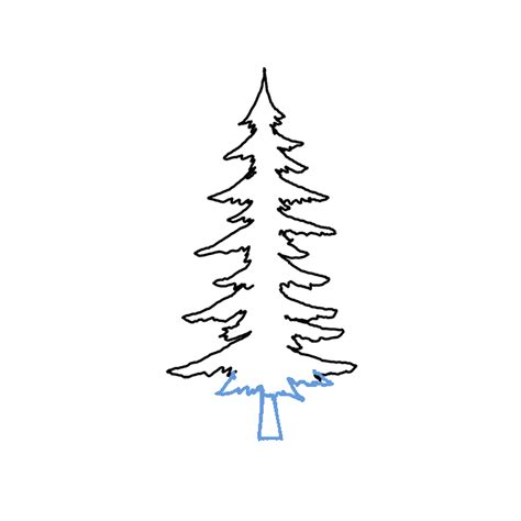How To Draw A Pine Tree Step By Step Easy Drawing Guides Drawing Howtos