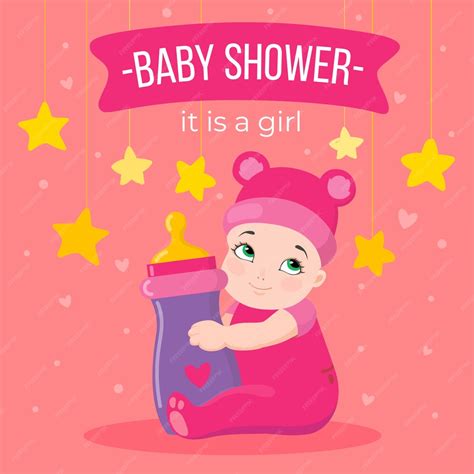 Evento De Baby Shower Para Niña Vector Gratis