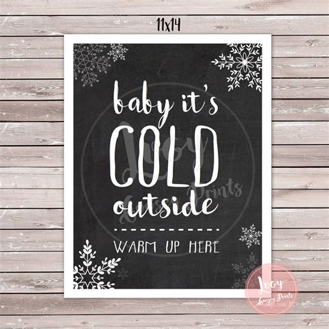 Baby Its Cold Outside Printable Sign Instant Download Etsy España