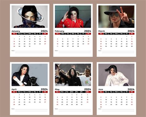 Michael Jackson 2024 Calendar Etsy