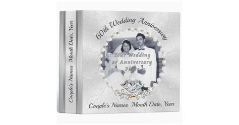 Gorgeous 60th Wedding Anniversary Photo Album 3 Ring Binder Zazzle