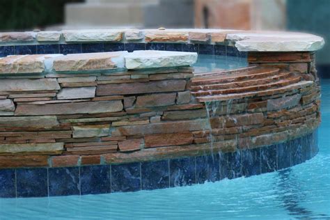 Swimming Pool With Waterfall Grotto Outdoor Kitchen Hot