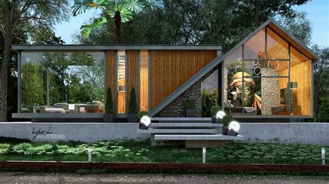 Natural Modern Private Cottage On Behance Unique House Design