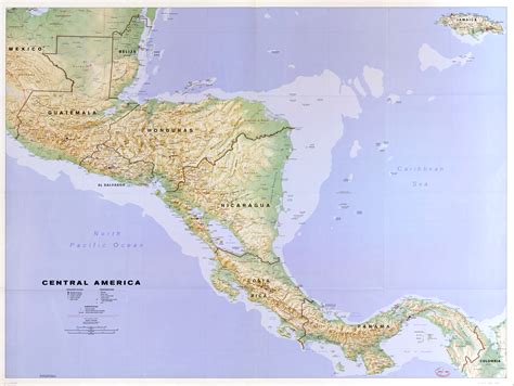 Mapa F Sico De Am Rica Central Tama O Completo Gifex My Xxx Hot Girl