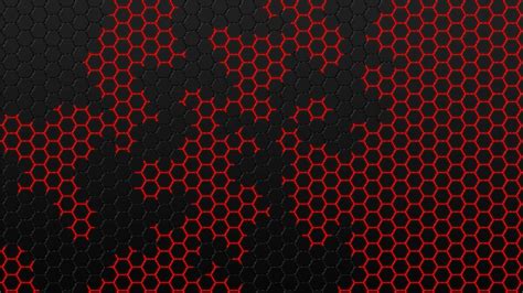 6000x1688 Black And Red Hexagon 6000x1688 Resolution Wallpaper Hd