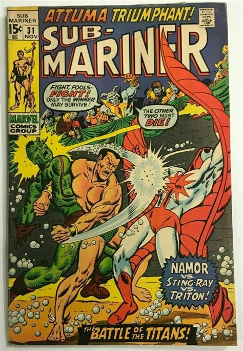 Sub Mariner31 Fn 1970 Marvel Bronze Age Comics Comic Books Bronze