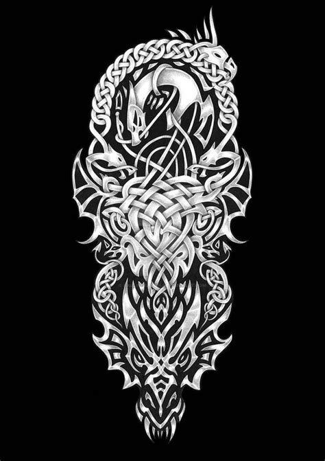 Celtic Dragon Tattoo By Fallingsarah On Deviantart Celtic Sleeve