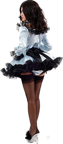 Satin French Maid With Long Sleeves
