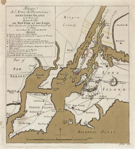The battle of long island was a significant british victory in the early stages of the american revolutionary war over american forces under the command of general george washington, and the opening battle in a successful british campaign to gain control of new york city in 1776. Rare map of the Battle of Long Island - Rare & Antique Maps
