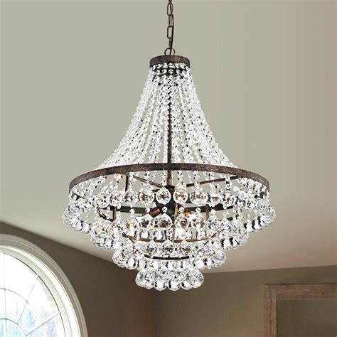 Breanna 7 Light Dimmable Tiered Chandelier Crystal Chandelier