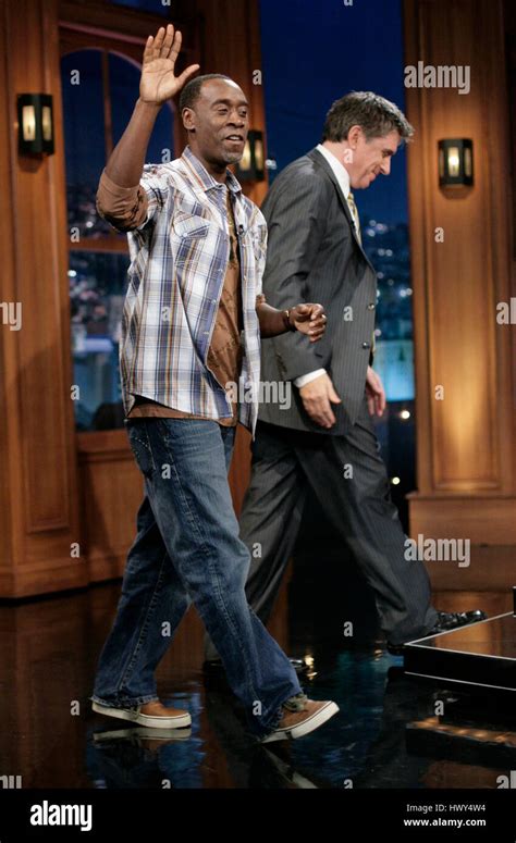 Actor Don Cheadle Left With Host Craig Ferguson During A Segment Of The Late Late Show With