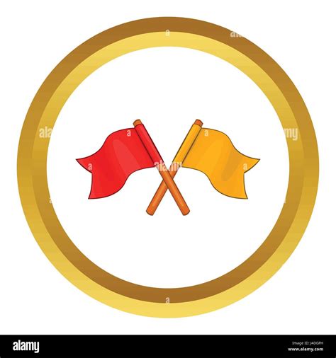 two crossed flags vector icon stock vector image and art alamy