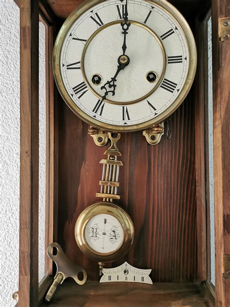 junghans vintage ra pendulum chiming wall clock germany c 1910 etsy australia