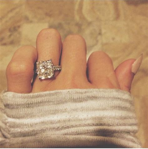 Paulina Gretzkys Cushion Cut Diamond Ring