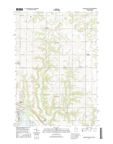 Mytopo Diamond Bluff East Wisconsin Usgs Quad Topo Map