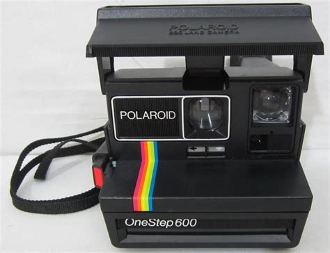 Vintage Polaroid One Step 600 Instant Film Camera Rainbow Stripe Black