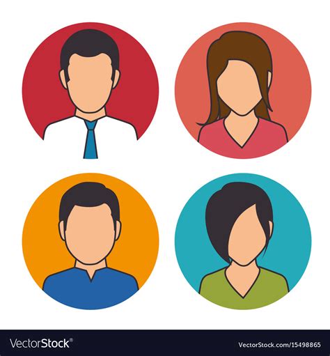 Set Business People Icon Royalty Free Vector Image