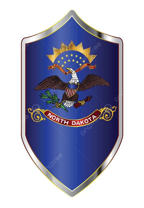 Crusader Shield Showcasing The North Dakota State Flag Vector, Icon