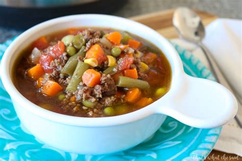 Add the onions, celery and carrots, and cook another 3 to 4 minutes. Instant Pot Vegetable Beef Soup - That's What {Che} Said...